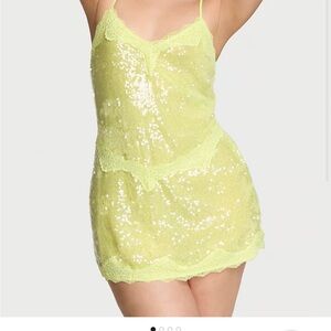 COPY - Victoria’s Secret yellow sequin slip dress